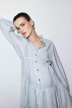 Платье для мамы с воланным воротником H&M, белый
