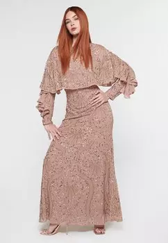 Платье для особых случаев EMBELLISHED SEQUINS Maryisa, светло-коричневый