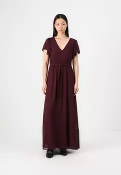 Платье для особых случаев VIMICADA V NECK MAXI DRESS VILA, темно-красный