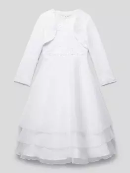 Платье для причастия с ажурным кружевом Happy Girls, белый