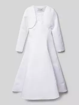 Платье для причастия с декоративными камнями Happy Girls, белый