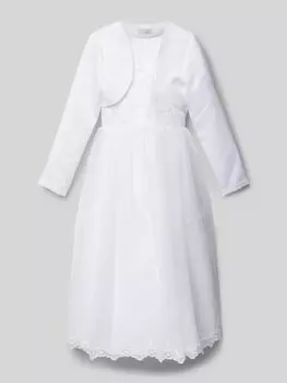 Платье для причастия с кружевной отделкой Happy Girls, белый