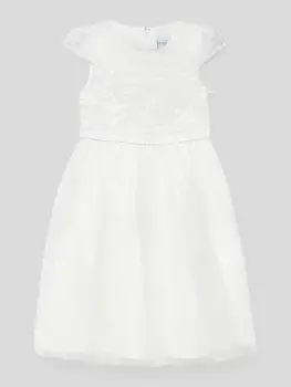 Платье для причастия с отделкой декоративным камнем Happy Girls, экрю