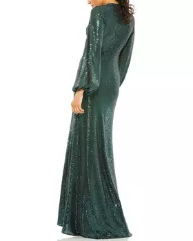 Платье для трубы Mac Duggal, цвет bottle green