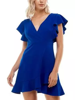 Платье для вечеринки Juniors Women Mini Crystal Doll, цвет royal