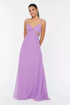 Платье для вечернего и выпускного вечера - Фиолетовый - А-силуэт Trendyol, фиолетовый