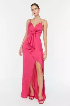 Платье для вечернего и выпускного вечера - розовое - с запахом Trendyol, розовый