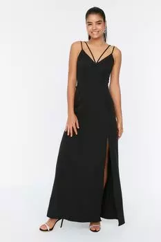 Платье для вечернего и выпускного вечера - Черный - А-силуэт Trendyol, черный