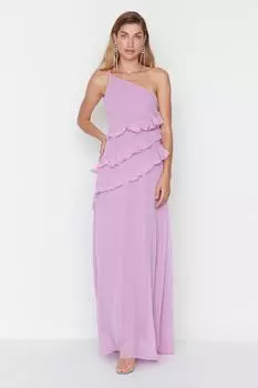Платье для вечернего и выпускного вечера - Фиолетовое - Shift Trendyol, фиолетовый