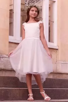 Платье для выхода в свет с кружевным корсетом Lipsy, белый