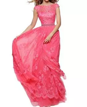 Платье для выпускного вечера с бисером в коралловом цвете Sherri Hill