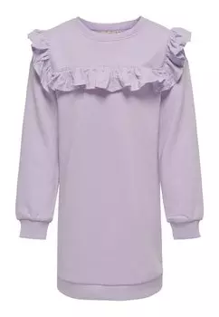 Платье дневное KOGOFELIA L/S FRILL DRESS BO SWT Kids ONLY, цвет pastel lilac