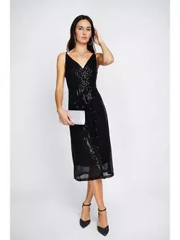 Платье до колена ASSUILI, черный