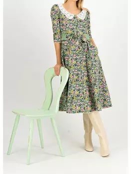 Платье до колена Blutsgeschwister Kleid Me, цвет WonderlandGrn/Gelb/Rosa