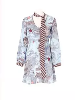 Платье до колена Braccialini, цвет celeste-sm