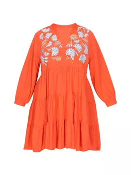Платье до колена ebeeza Plus Size Dress, оранжевый