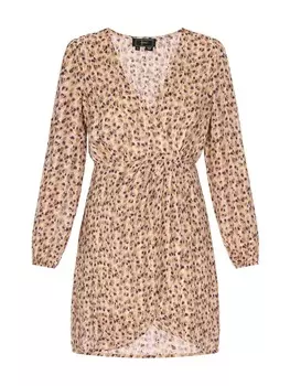 Платье до колена faina, цвет beige multicolor