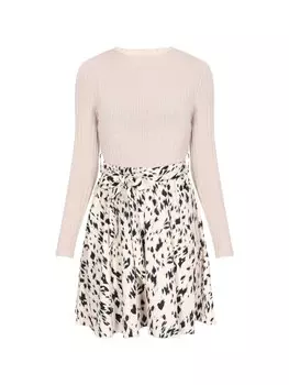 Платье до колена faina Dress, бежевый
