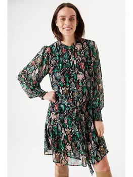 Платье до колена Garcia Kleid, цвет Schwarz/Grn/Rosa