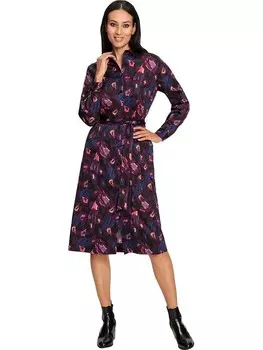 Платье до колена Heine Kleid, цвет Lila/Schwarz