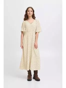 Платье до колена ICHI, белый