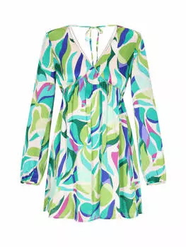 Платье до колена IZIA, цвет aqua multicolor