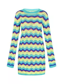 Платье до колена IZIA, цвет aqua multicolor