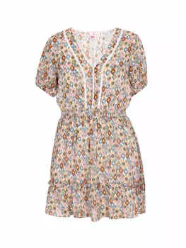 Платье до колена IZIA, цвет camel multicolor