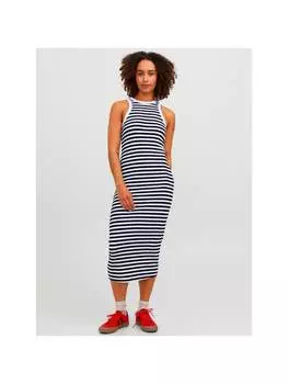 Платье до колена Jack & Jones, белый/черный