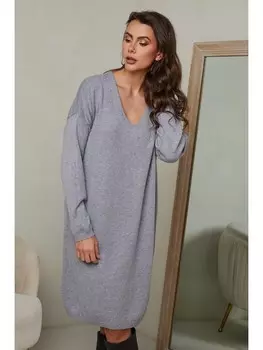 Платье до колена Josfine Strickkleid Ibrany, серый