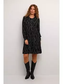 Платье до колена Kaffe Kleid, цвет Wei/Schwarz