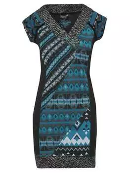 Платье до колена KOROSHI Gestricktes passendes Kleid, синий