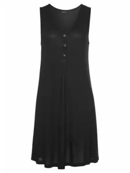 Платье до колена LASCANA, черный