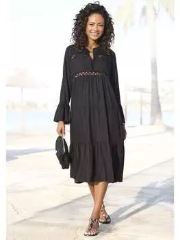 Платье до колена LASCANA, черный