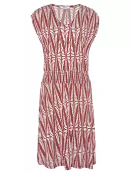 Платье до колена LASCANA, цвет terracotta-creme bedruckt