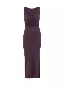 Платье до колена LSCN BY LASCANA Midikleid, цвет pflaume