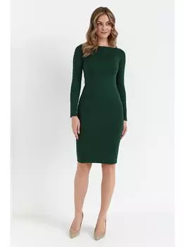 Платье до колена made of emotion, темно-зеленый