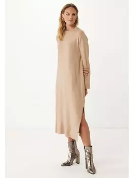 Платье до колена Mexx Strickkleid, бежевый