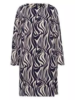 Платье до колена More & More, цвет dunkelblau/beige