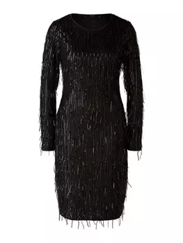 Платье до колена Oui Abendkleid, черный