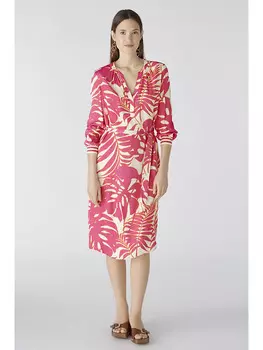 Платье до колена Oui, цвет pink/creme