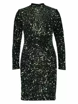 Платье до колена Oui, цвет schwarz/grn