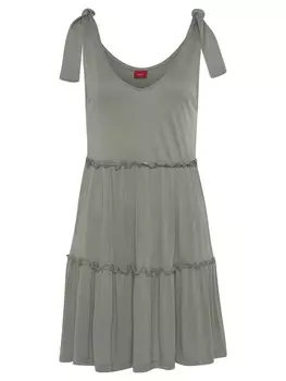 Платье до колена s.Oliver Jerseykleid, хаки