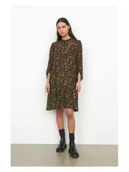 Платье до колена SECOND FEMALE, разноцветный