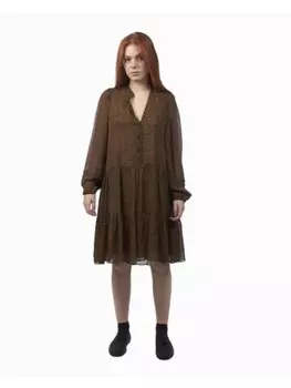 Платье до колена SECOND FEMALE, зеленый