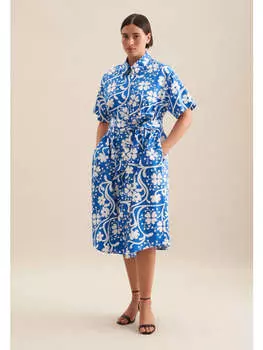Платье до колена Seidensticker, средне-синий
