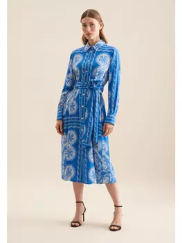 Платье до колена Seidensticker, средне-синий