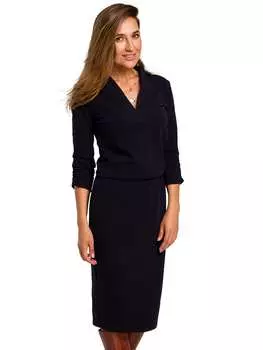 Платье до колена Stylove, темно-синий