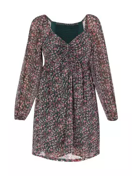 Платье до колена Swirly Dress, зеленый