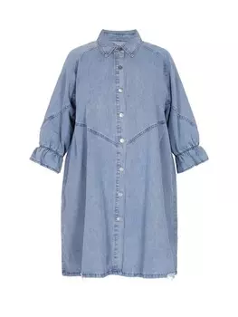 Платье до колена Swirly Plus Size Dress, цвет Light Blue